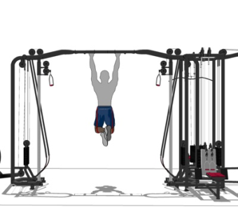 现代健身设备su模型