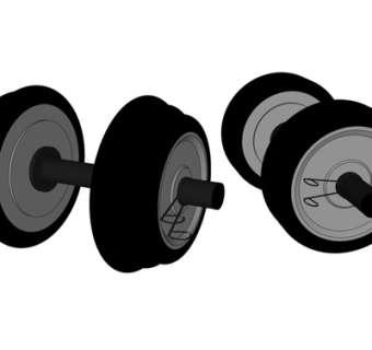 现代哑铃su模型