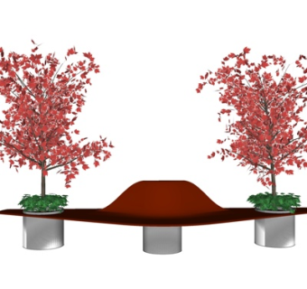 现代公用椅su模型