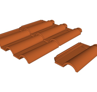 现代屋檐su模型