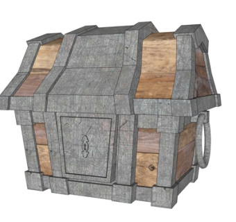 欧式木箱su模型
