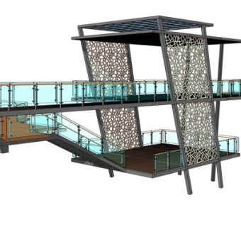 现代天桥su模型