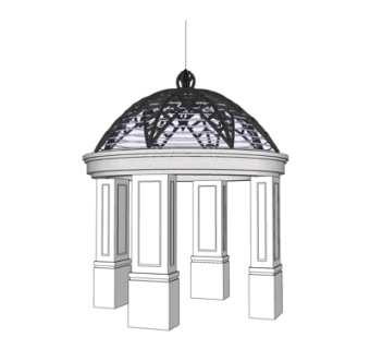 欧式圆顶凉亭su模型