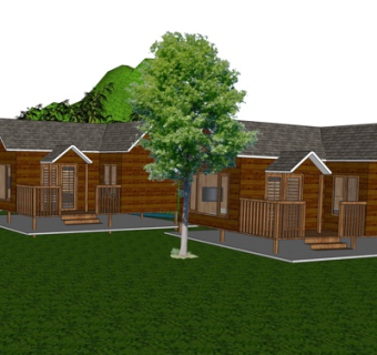 现代独栋别墅外观su模型