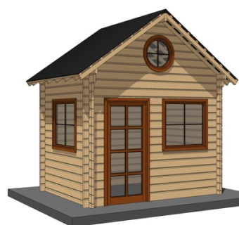 欧式小木屋su模型