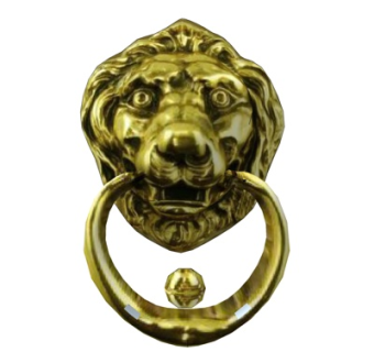 中式青铜狮子头门拉手su模型