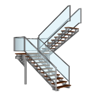 现代楼梯su模型