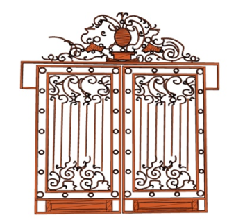 欧式铁艺大门su模型