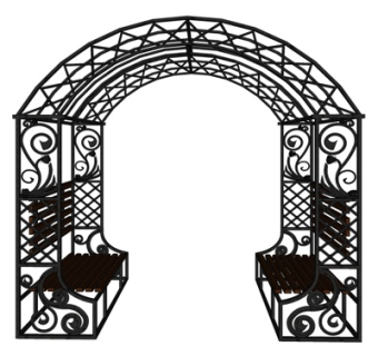 欧式户外公用椅su模型