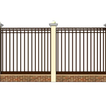 现代围墙护栏su模型
