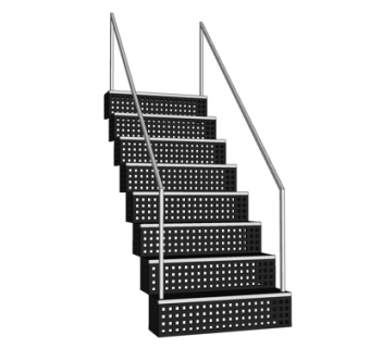 现代金属楼梯su模型