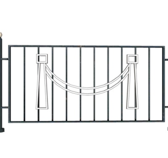 现代铁艺护栏su模型