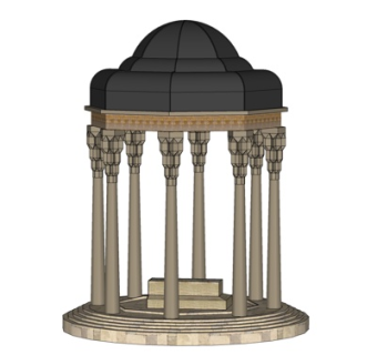 欧式凉亭su模型