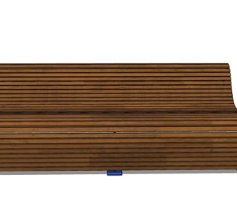 现代实木长椅su模型