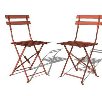 现代实木单椅su模型