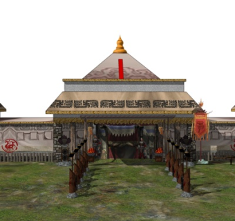 蒙古包外观su模型