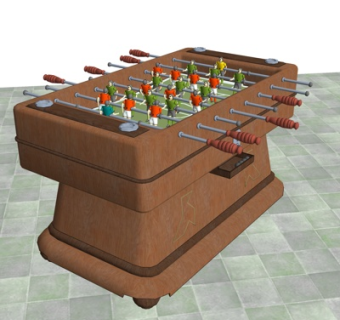现代桌上足球su模型