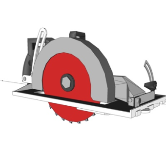 工业风切割机su模型