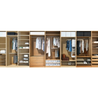 现代实木衣柜su模型