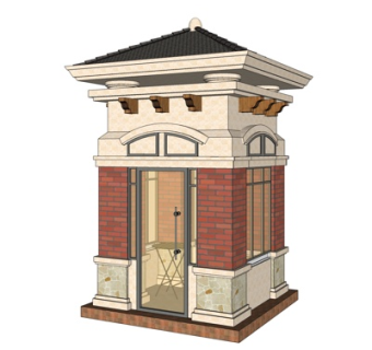 欧式值班室su模型