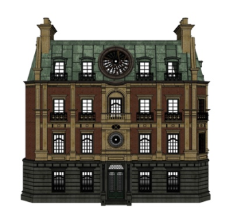 法式公寓楼su模型