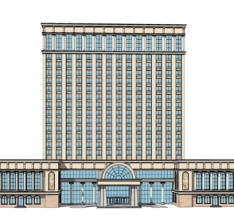 现代高层办公楼su模型