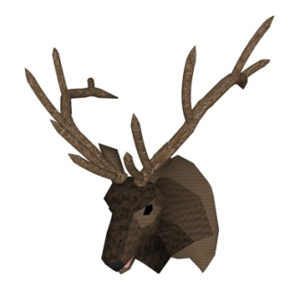 北欧鹿头挂件su模型