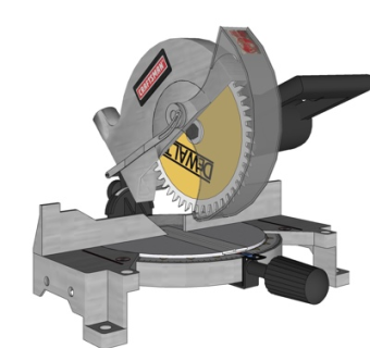 工业风切割机su模型