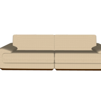 现代布艺双人沙发su模型