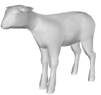 现代绵羊摆件su模型