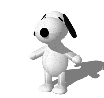 现代布艺玩偶摆件su模型