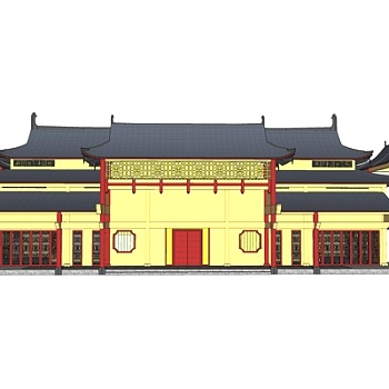 中式古建房屋su模型