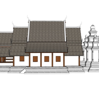 中式古建房屋su模型