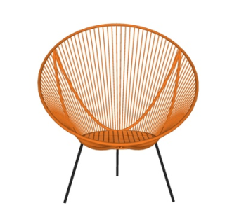 现代藤编休闲椅su模型