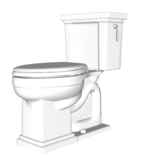 现代抽水马桶su模型