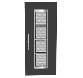 现代实木单开门su模型