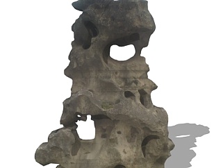 自然风太湖石su模型