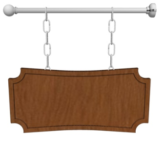 现代实木指示牌su模型