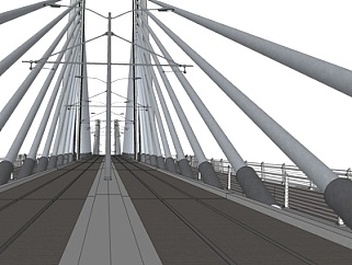 现代拉索桥su模型