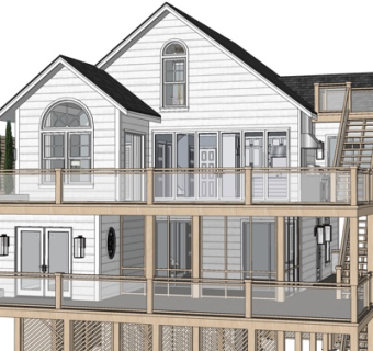 简欧木屋别墅su模型