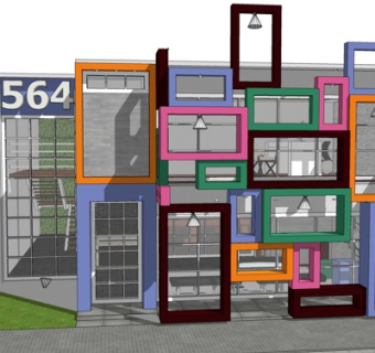 现代独栋别墅su模型