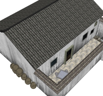 中式古建住宅su模型