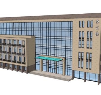 现代办公楼su模型