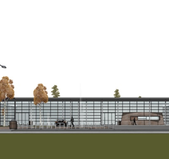 现代办公楼外观su模型