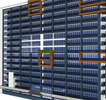 现代办公楼su模型