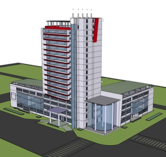 现代办公楼su模型