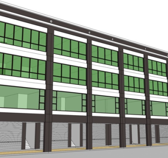 现代办公楼su模型