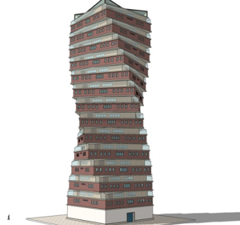 现代办公楼su模型