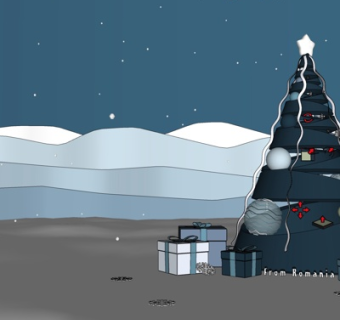 现代圣诞树摆件su模型