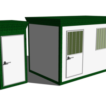 现代门卫室su模型